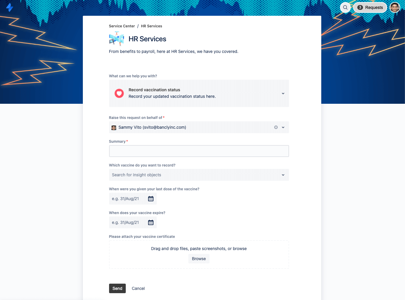Portail d'entreprise en libre-service pour les clients internes dans Jira Service Management