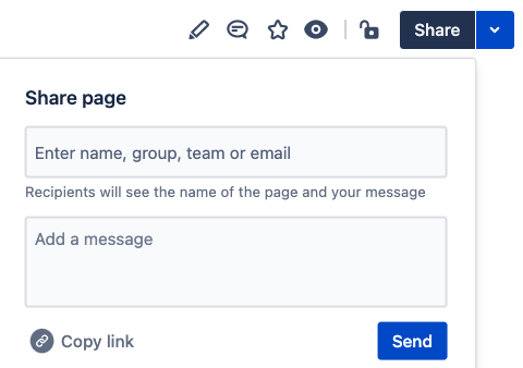 Partage d'une page